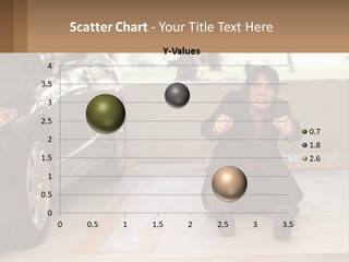 A Woman Sitting On The Ground In Front Of A Car PowerPoint Template