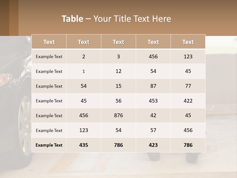 A Woman Sitting On The Ground In Front Of A Car PowerPoint Template