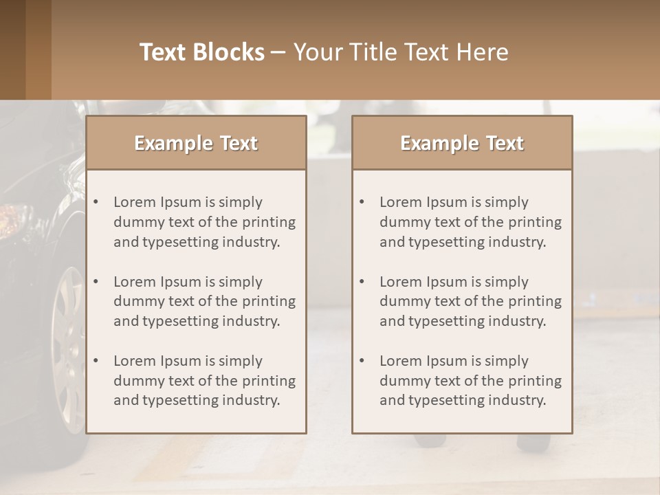 A Woman Sitting On The Ground In Front Of A Car PowerPoint Template