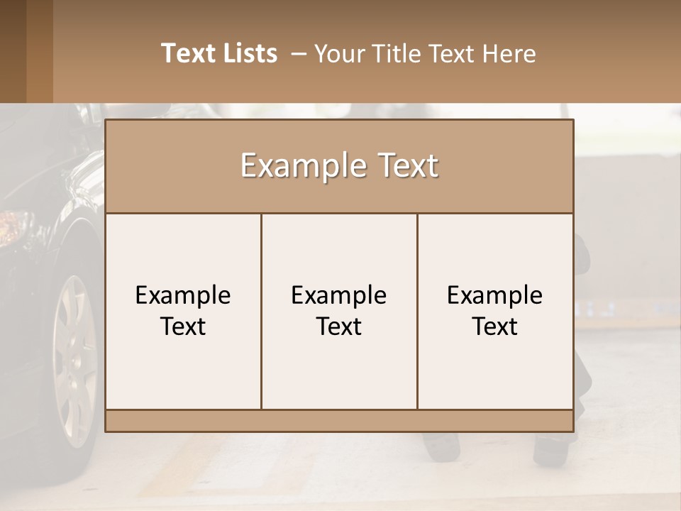 A Woman Sitting On The Ground In Front Of A Car PowerPoint Template