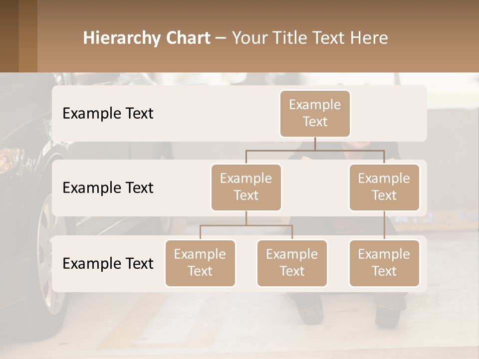 A Woman Sitting On The Ground In Front Of A Car PowerPoint Template