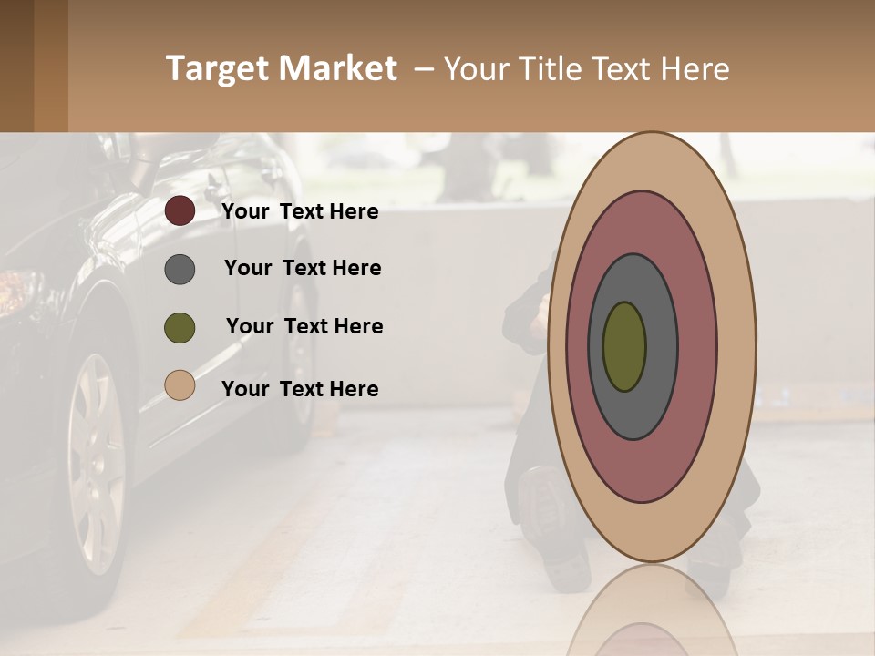 A Woman Sitting On The Ground In Front Of A Car PowerPoint Template