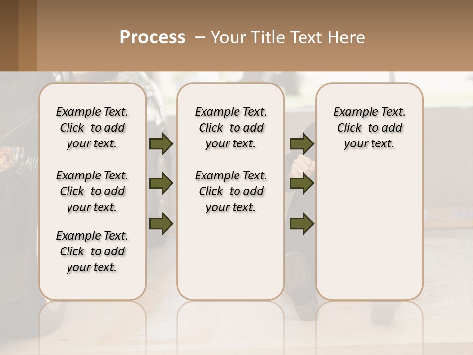 A Woman Sitting On The Ground In Front Of A Car PowerPoint Template