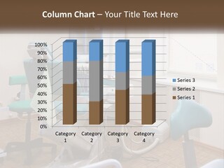 A Dentist Office With A Blue Chair And A White Chair PowerPoint Template