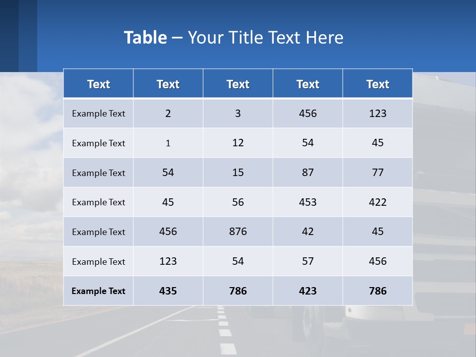 A White Truck Driving Down A Rural Road PowerPoint Template