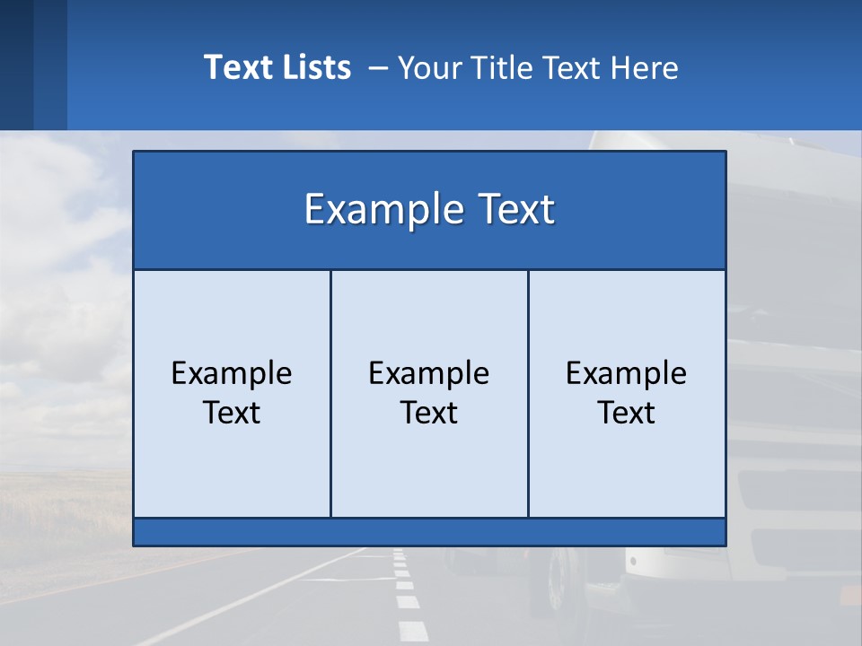 A White Truck Driving Down A Rural Road PowerPoint Template