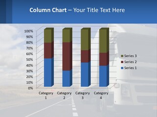 A White Truck Driving Down A Rural Road PowerPoint Template