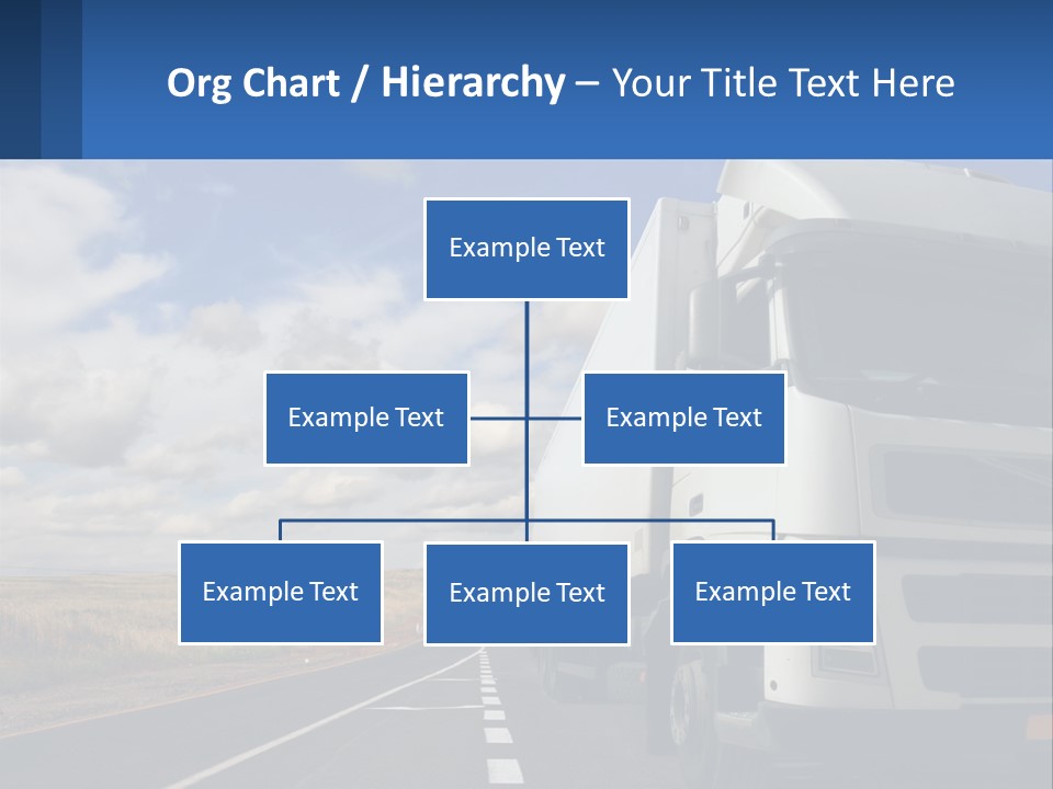 A White Truck Driving Down A Rural Road PowerPoint Template