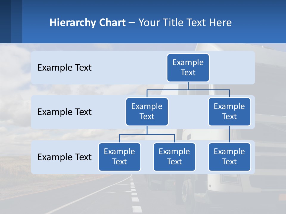 A White Truck Driving Down A Rural Road PowerPoint Template