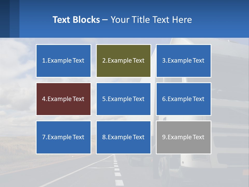 A White Truck Driving Down A Rural Road PowerPoint Template