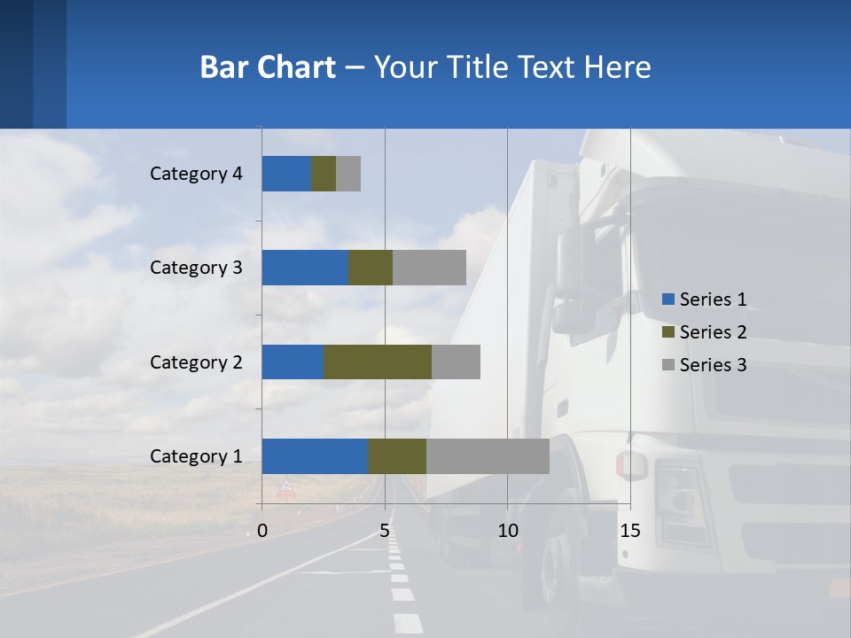 A White Truck Driving Down A Rural Road PowerPoint Template