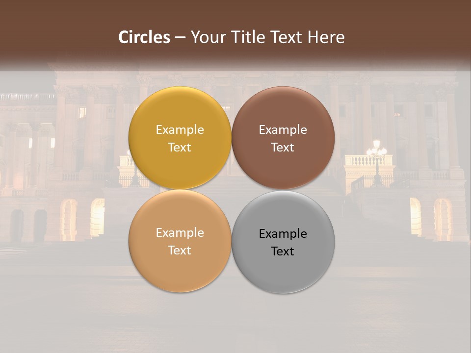 A Large Building With Steps Leading Up To It PowerPoint Template