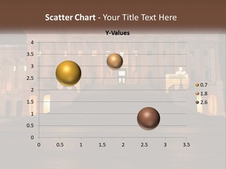 A Large Building With Steps Leading Up To It PowerPoint Template