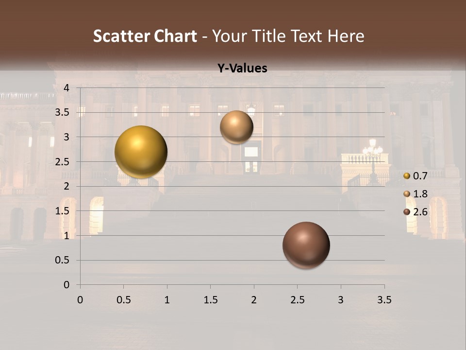 A Large Building With Steps Leading Up To It PowerPoint Template