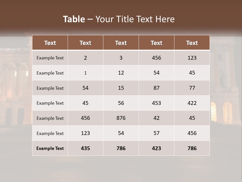 A Large Building With Steps Leading Up To It PowerPoint Template