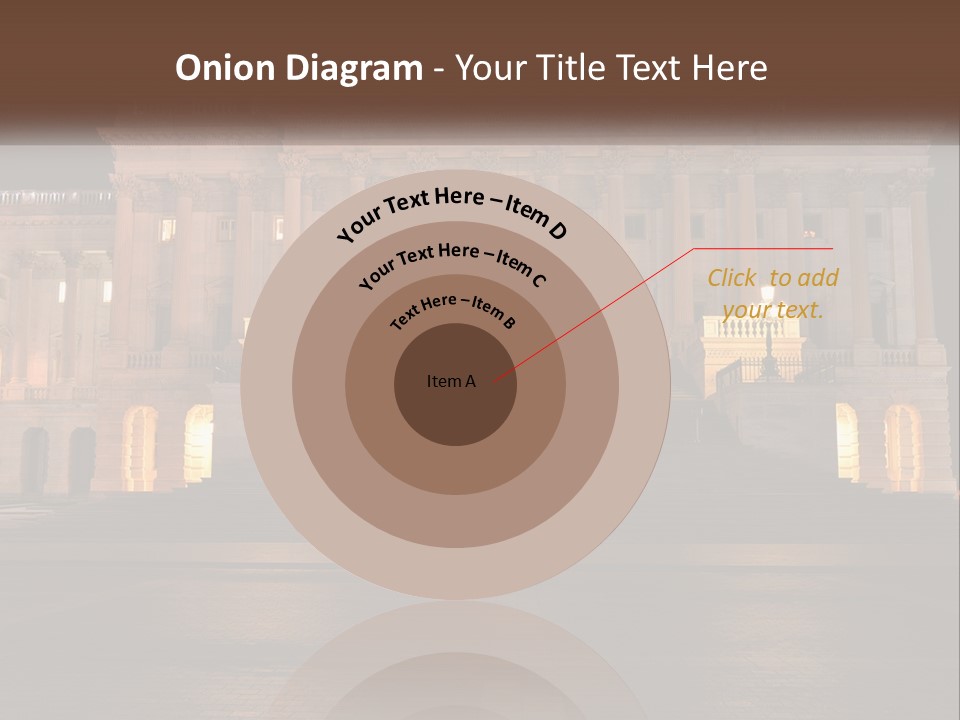 A Large Building With Steps Leading Up To It PowerPoint Template