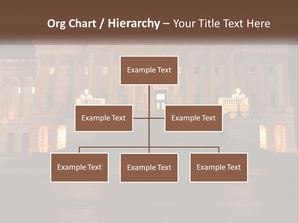 A Large Building With Steps Leading Up To It PowerPoint Template
