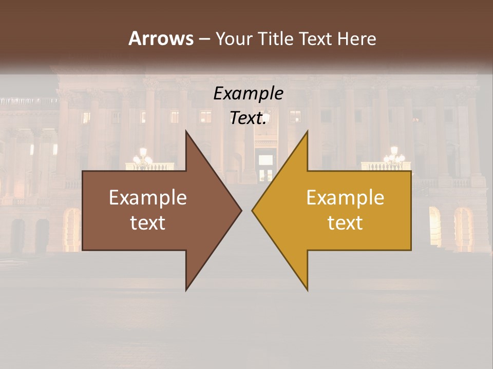A Large Building With Steps Leading Up To It PowerPoint Template