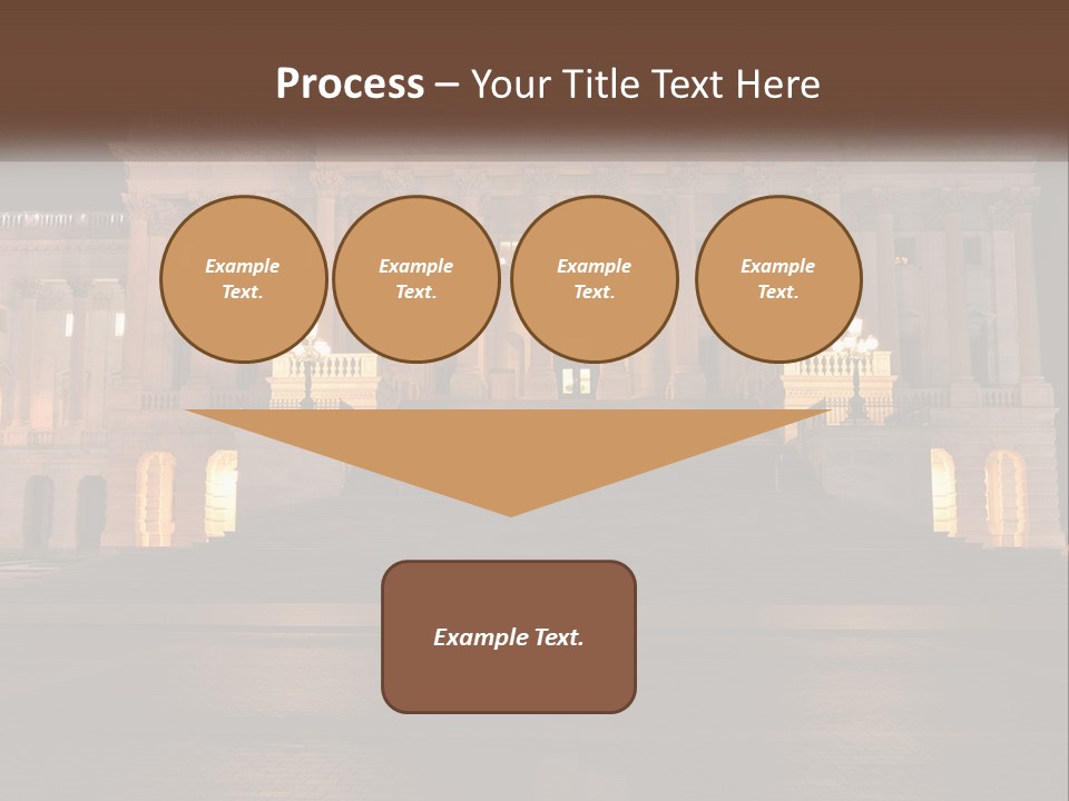 A Large Building With Steps Leading Up To It PowerPoint Template