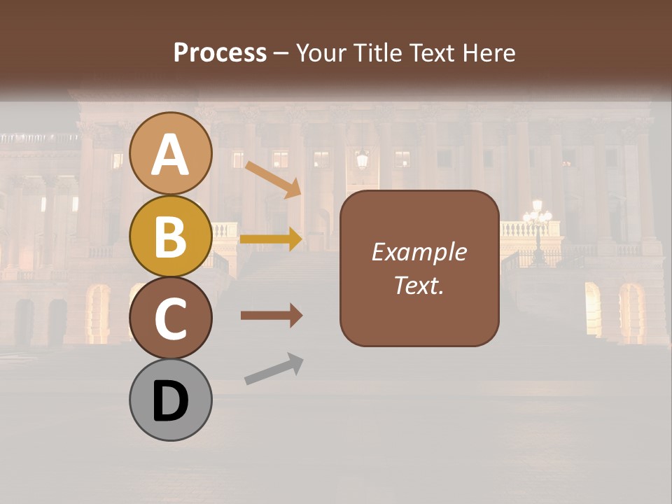 A Large Building With Steps Leading Up To It PowerPoint Template