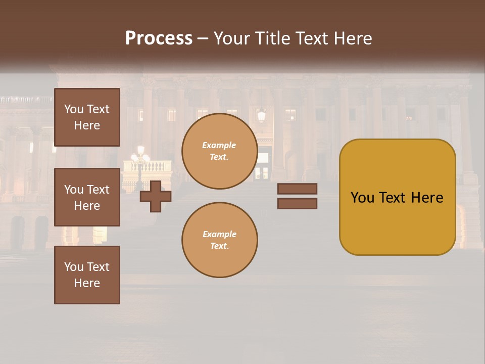 A Large Building With Steps Leading Up To It PowerPoint Template