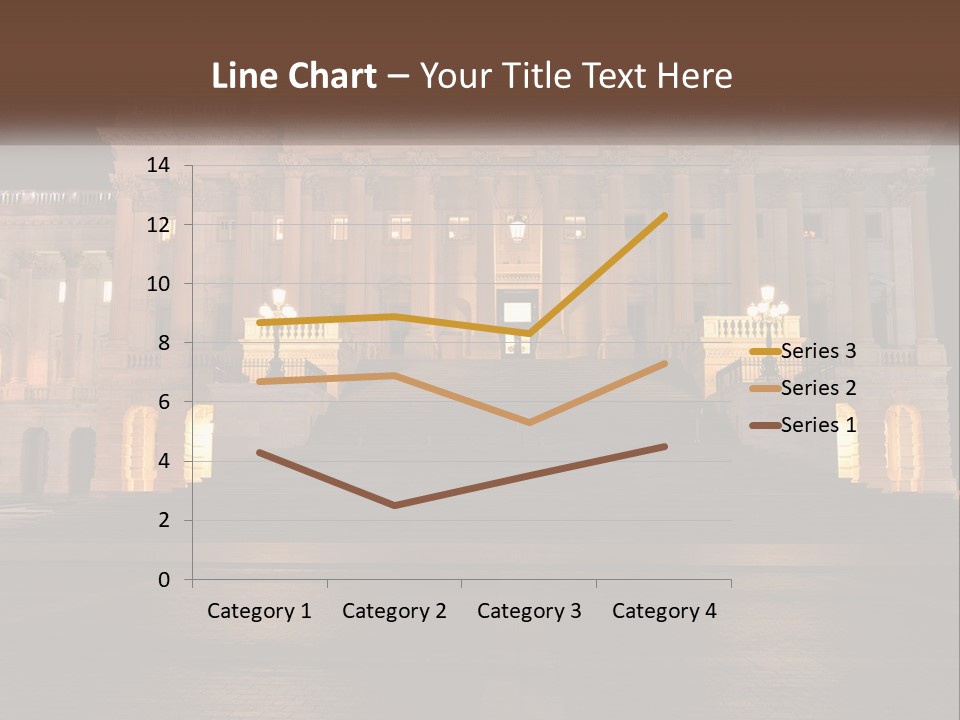 A Large Building With Steps Leading Up To It PowerPoint Template