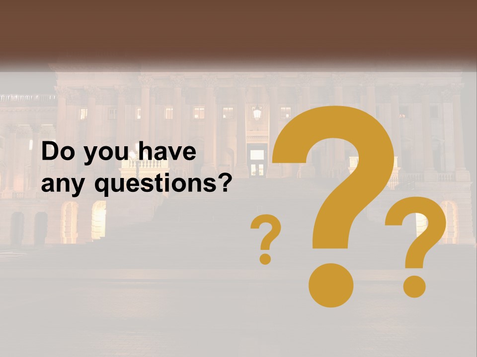 A Large Building With Steps Leading Up To It PowerPoint Template