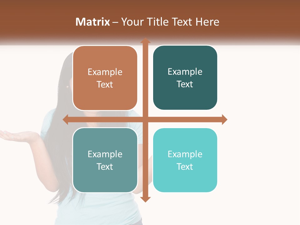 A Woman Is Holding Her Hands Out In Front Of Her PowerPoint Template