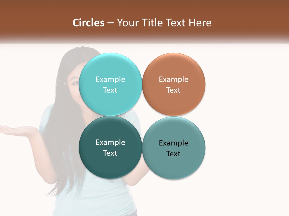 A Woman Is Holding Her Hands Out In Front Of Her PowerPoint Template