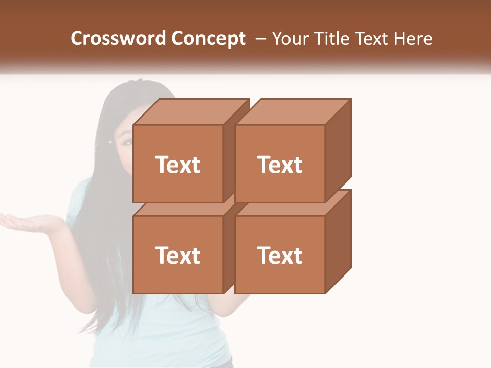 A Woman Is Holding Her Hands Out In Front Of Her PowerPoint Template