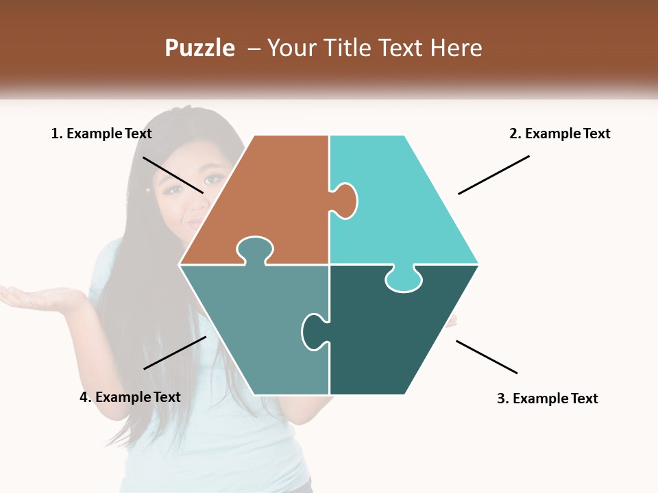 A Woman Is Holding Her Hands Out In Front Of Her PowerPoint Template