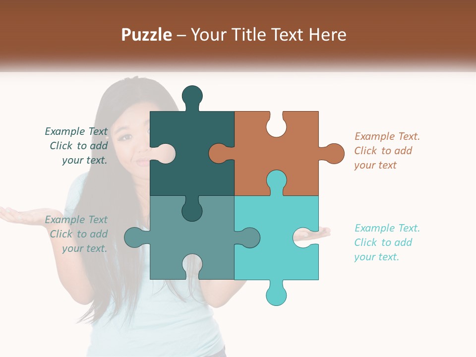 A Woman Is Holding Her Hands Out In Front Of Her PowerPoint Template