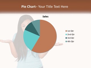 A Woman Is Holding Her Hands Out In Front Of Her PowerPoint Template