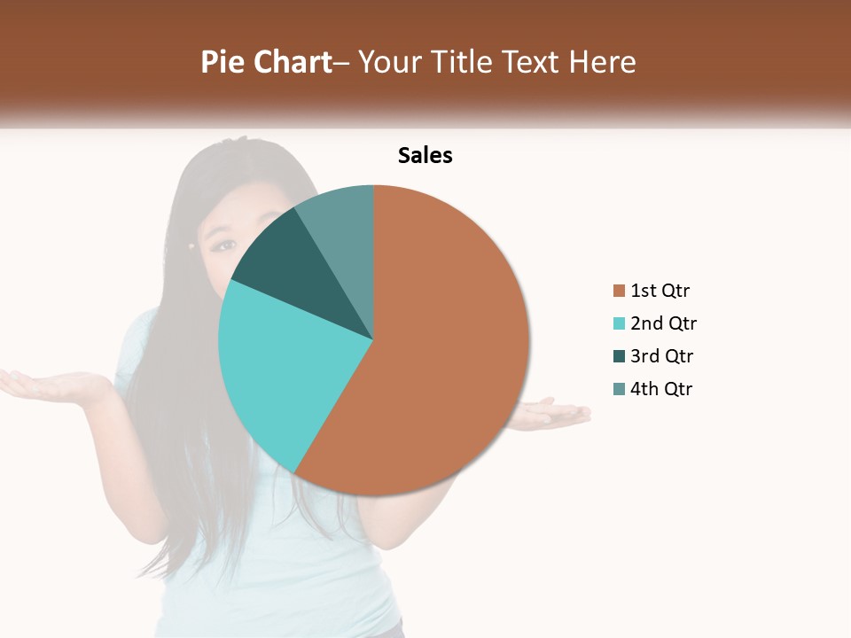 A Woman Is Holding Her Hands Out In Front Of Her PowerPoint Template