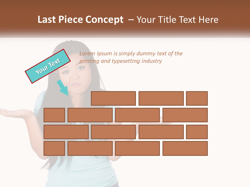 A Woman Is Holding Her Hands Out In Front Of Her PowerPoint Template