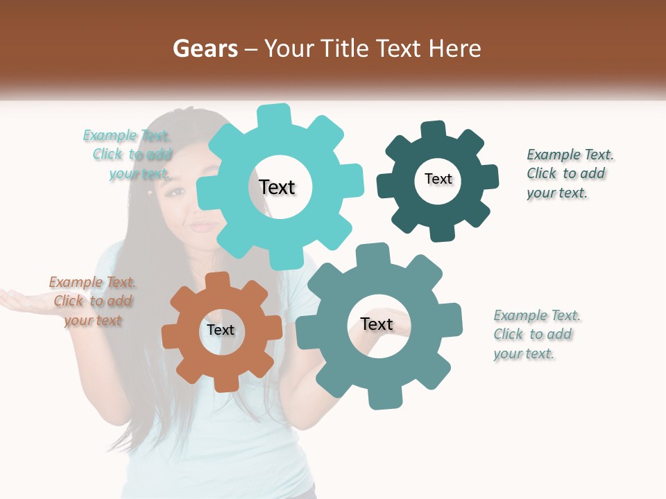 A Woman Is Holding Her Hands Out In Front Of Her PowerPoint Template