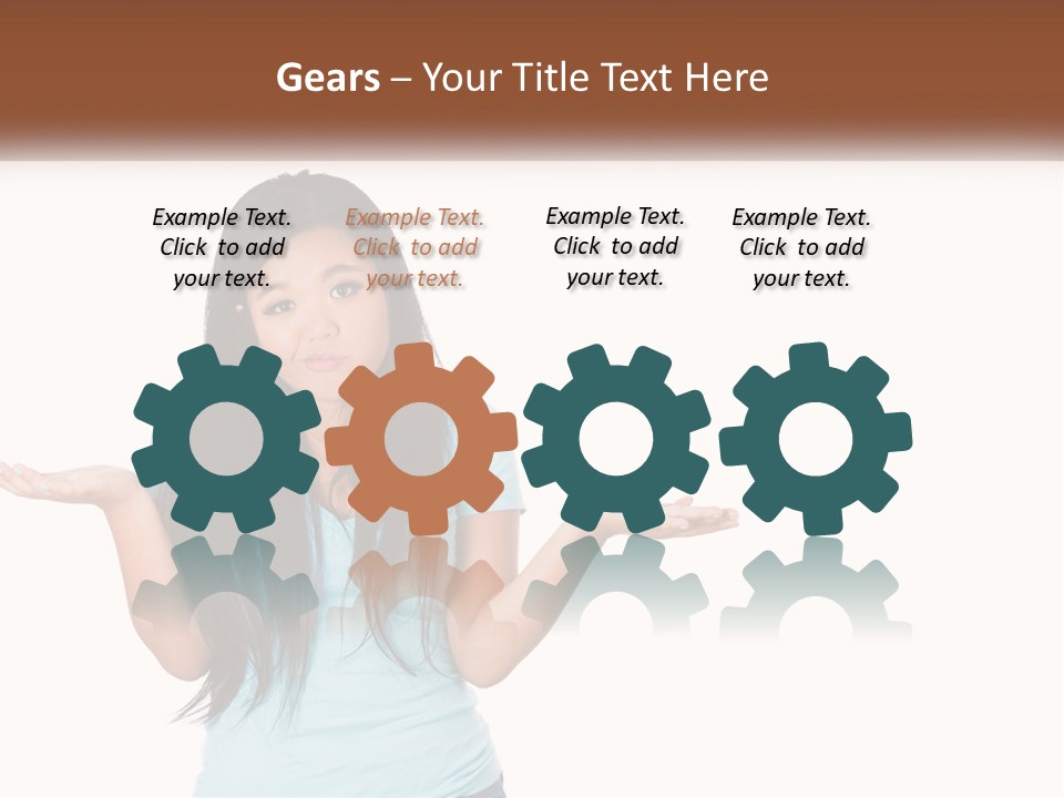 A Woman Is Holding Her Hands Out In Front Of Her PowerPoint Template