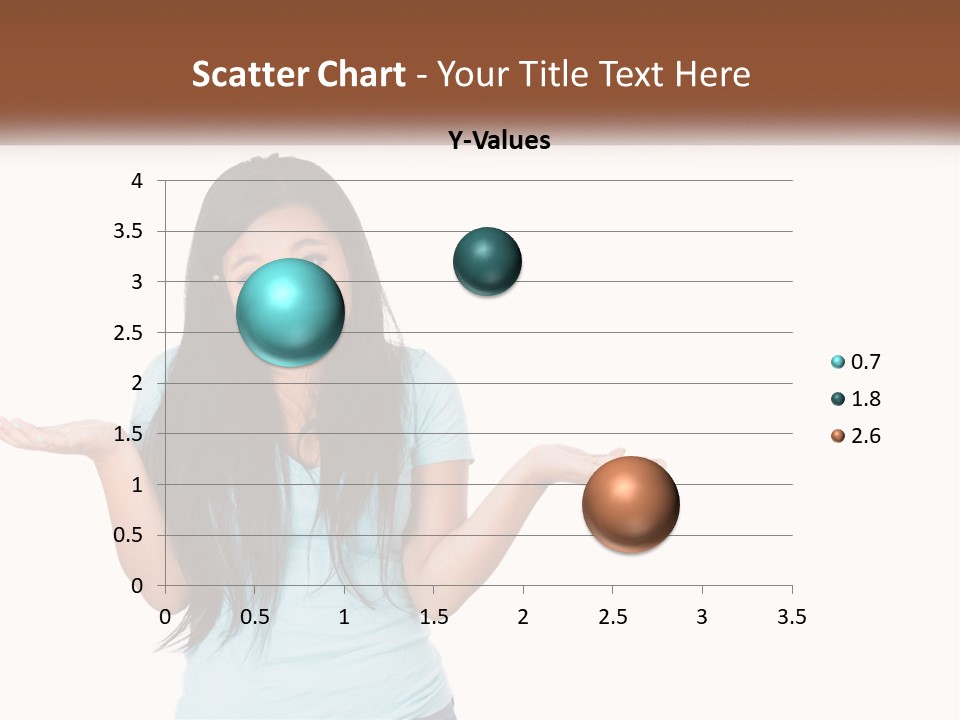 A Woman Is Holding Her Hands Out In Front Of Her PowerPoint Template