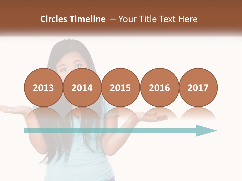 A Woman Is Holding Her Hands Out In Front Of Her PowerPoint Template