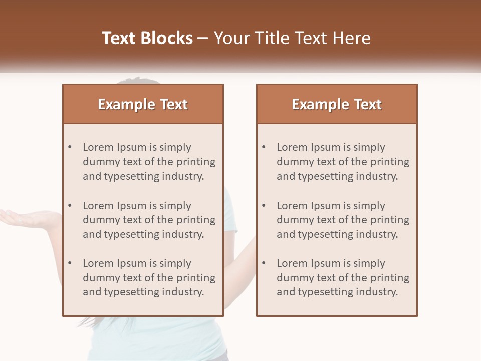 A Woman Is Holding Her Hands Out In Front Of Her PowerPoint Template