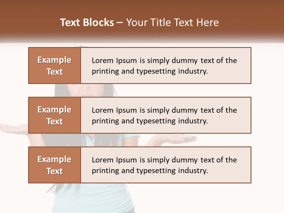A Woman Is Holding Her Hands Out In Front Of Her PowerPoint Template