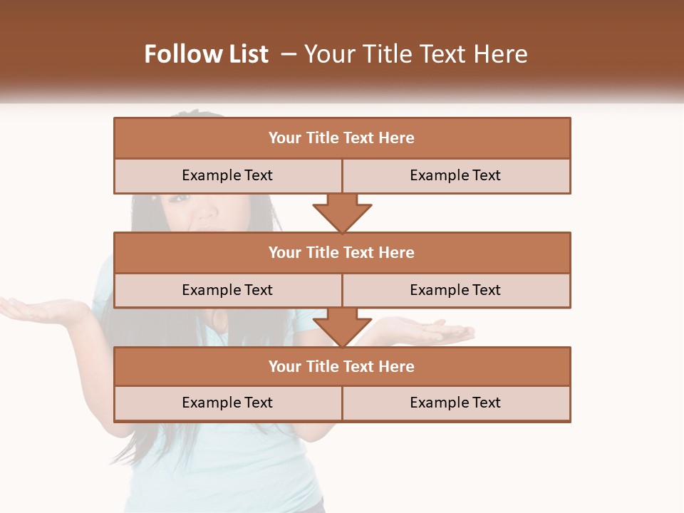 A Woman Is Holding Her Hands Out In Front Of Her PowerPoint Template