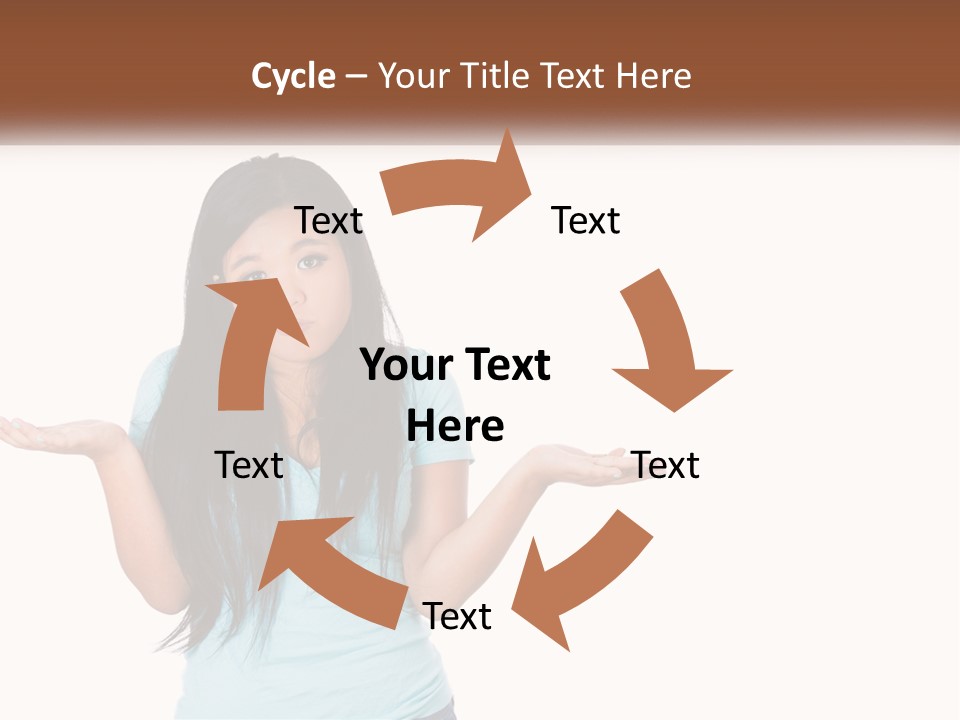 A Woman Is Holding Her Hands Out In Front Of Her PowerPoint Template