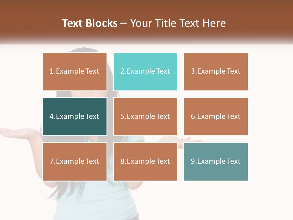 A Woman Is Holding Her Hands Out In Front Of Her PowerPoint Template