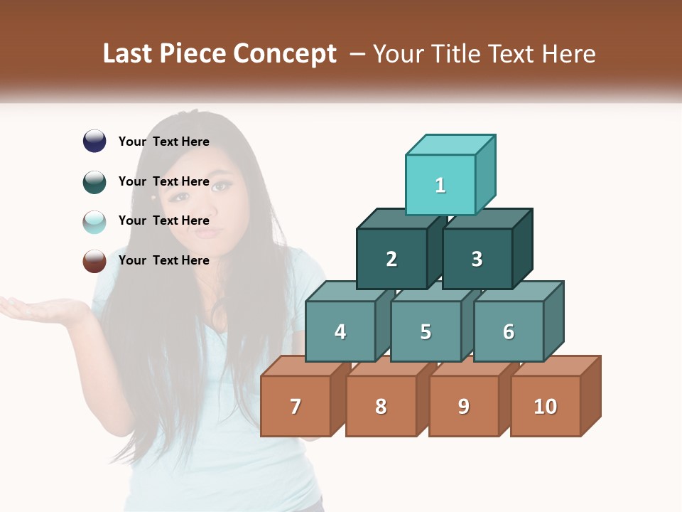 A Woman Is Holding Her Hands Out In Front Of Her PowerPoint Template