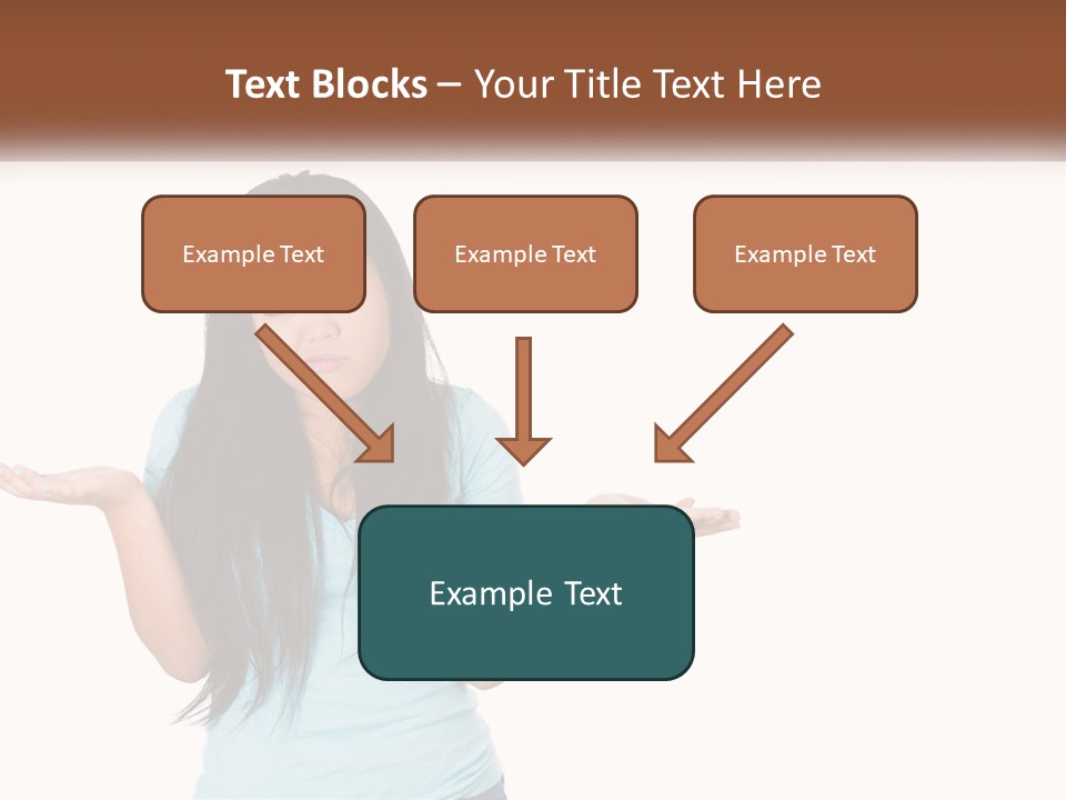 A Woman Is Holding Her Hands Out In Front Of Her PowerPoint Template