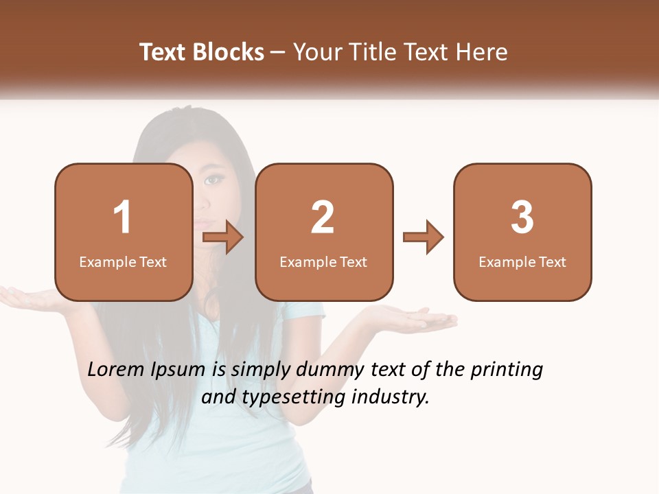 A Woman Is Holding Her Hands Out In Front Of Her PowerPoint Template