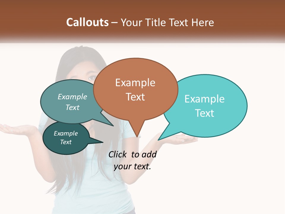 A Woman Is Holding Her Hands Out In Front Of Her PowerPoint Template