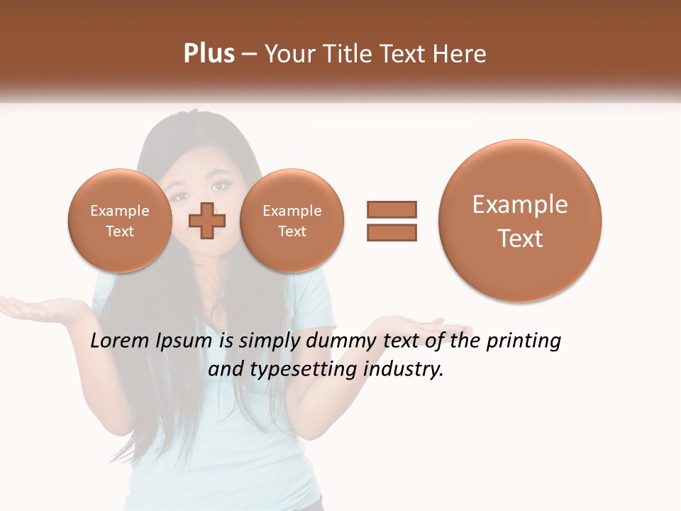 A Woman Is Holding Her Hands Out In Front Of Her PowerPoint Template