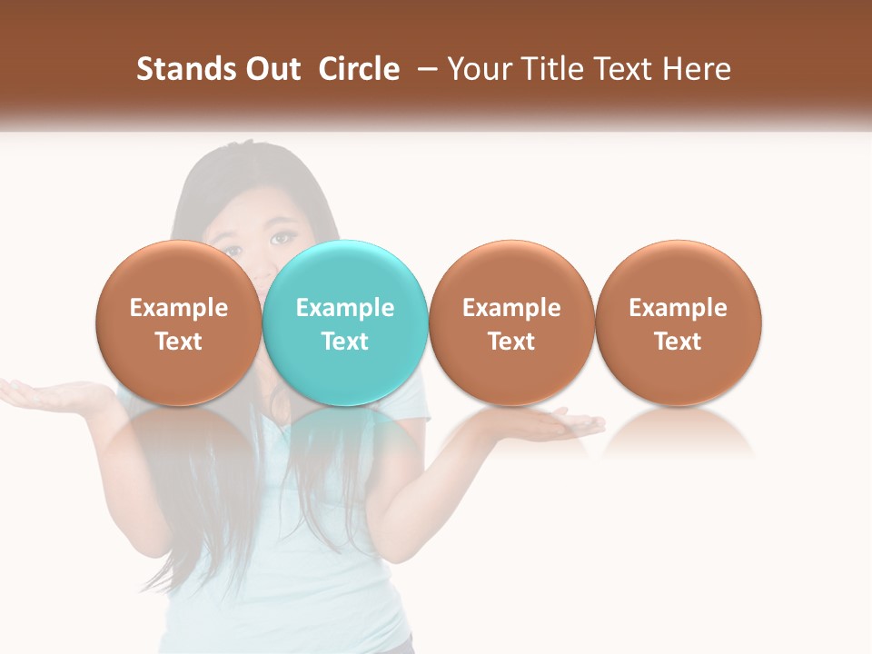 A Woman Is Holding Her Hands Out In Front Of Her PowerPoint Template